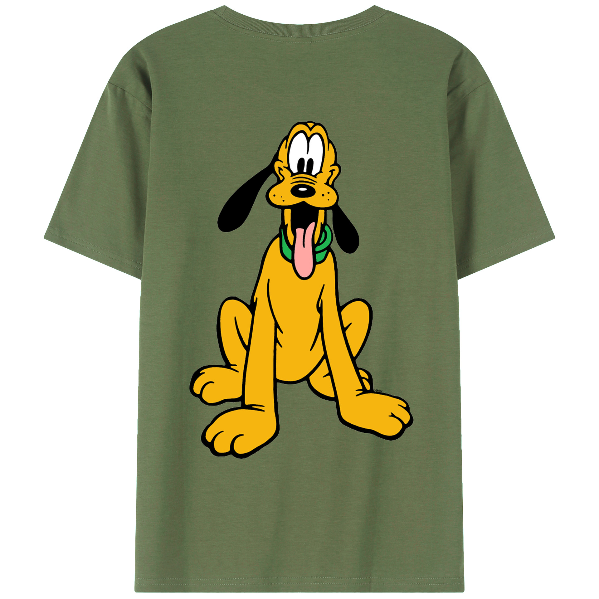ミッキーマウス Mickey Mouse 綿100％ メンズ半袖Tシャツ（バックプリント） 通気性